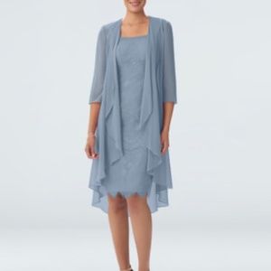 Azazie Brand New Dusty Blue Dress